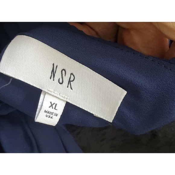 NSR Women's Blue 100% Polyester Halter Neck Sleeveless Long Maxi Dress Size XL - Picture 7 of 12